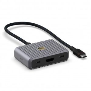 UNISYNK 5 PORT USB-C HUB 8K 100W GREY