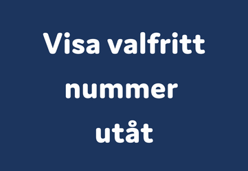 Visa valfritt nummer utåt